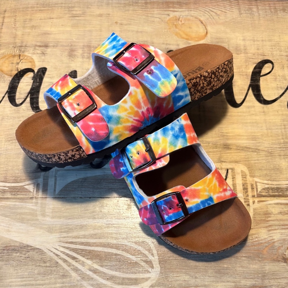 Vibrant Tie-Dye Kids Sandals